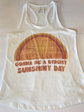 White Graphic Tank Top - Gonna Be A Bright Sunshiny Day